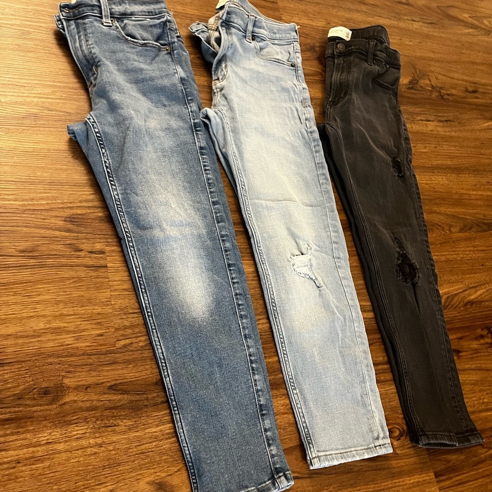 Boys super skinny abercrombie kids jeans 17/18